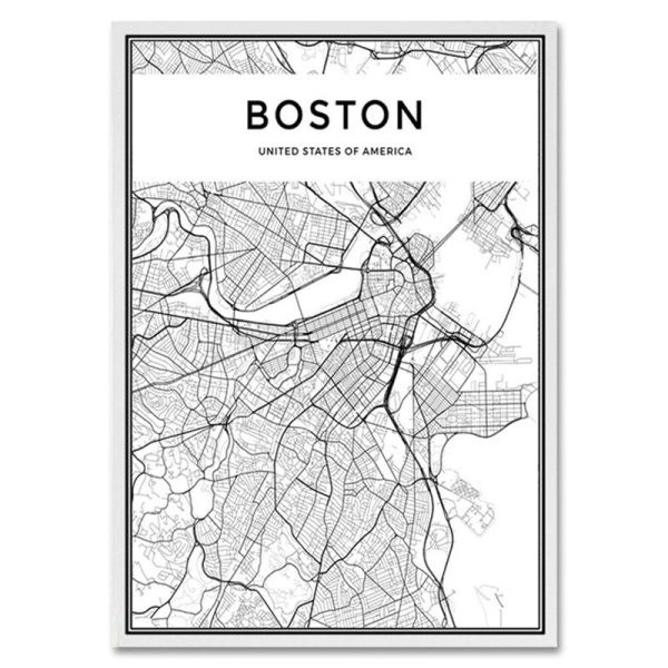 Wall Decor City Map Wall Art - Living Simply House
