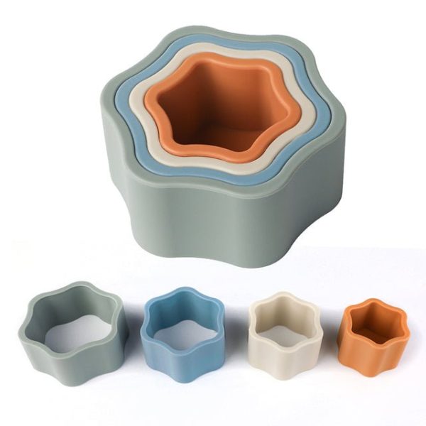 Children's Silicone Stacking Cups - Living Simply House
